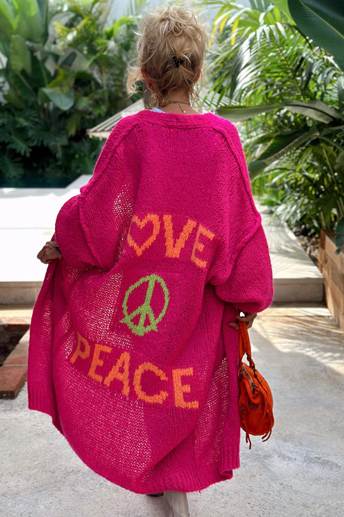 Love And Peace Knit Cardigan - 5 Colors