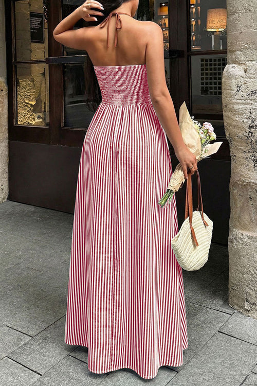 Sweeten Me Up V-Neck Striped Maxi Dress - 2 Colors