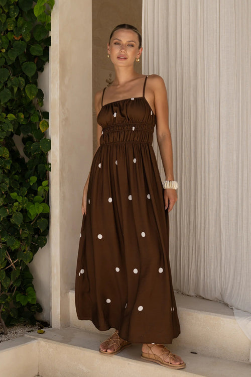 Elegant Admiration Polka Dots Maxi Dress - 2 Colors