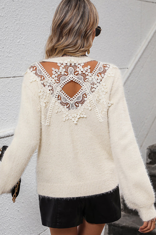 Palette of Autumn Lace Long Sleeve Sweater - 4 Colors