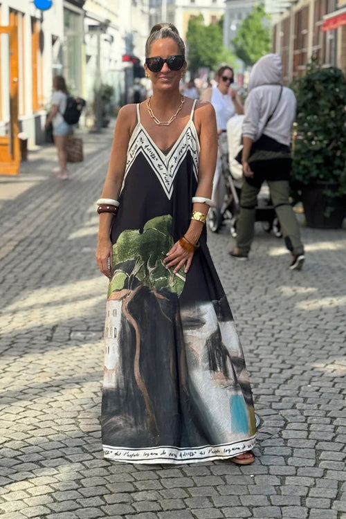 Wondrous Muse V-Neck Printed Maxi Dress - 4 Colors