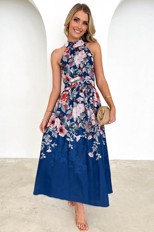 So Stunning Sleeveless Floral Print Midi Dress - 2 Colors