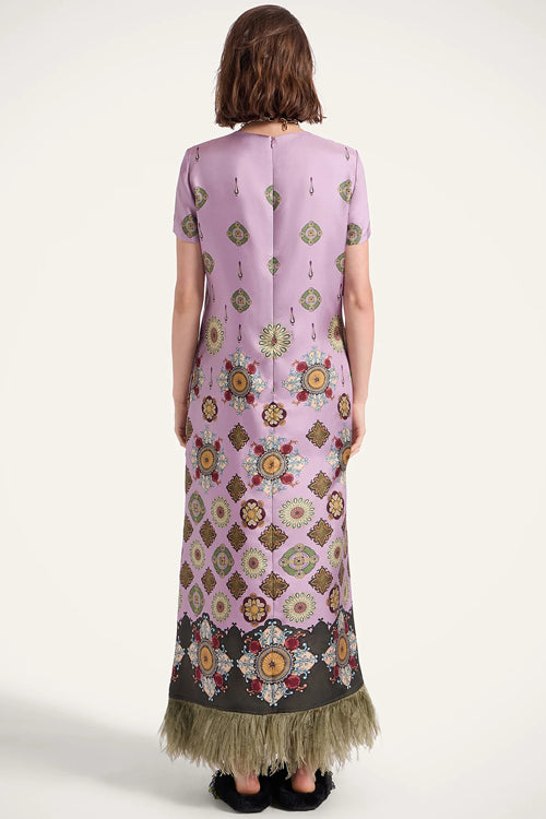 Kelina Black Multi Floral Feather Maxi Dress - 5 Colors