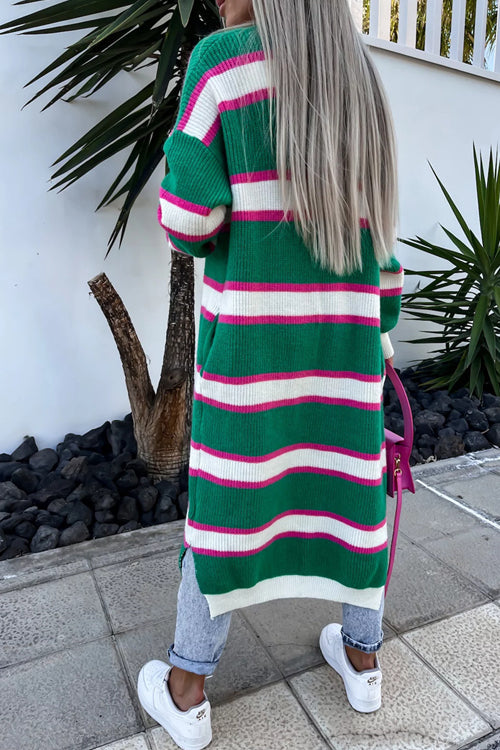 Clement Striped Longline Cardigan - 3 Colors
