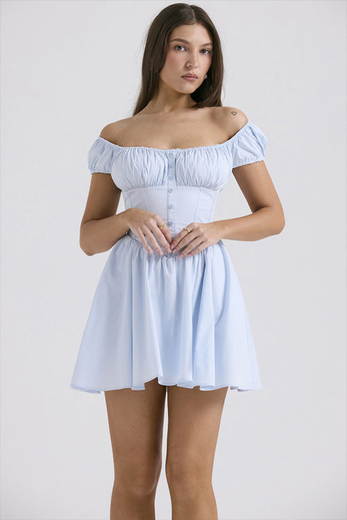 Happiest Hour Puff Sleeves Skater Mini Dress - 4 Colors