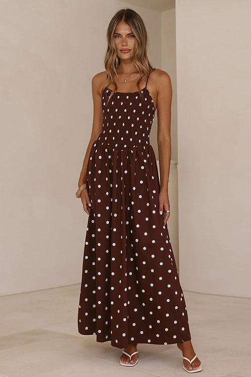In My Dreams Polka Dots Maxi Dress - 2 Colors