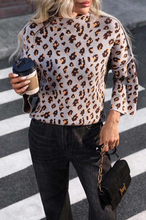 Snuggly Days Leopard Mock Neck Sweater - 3 Colors