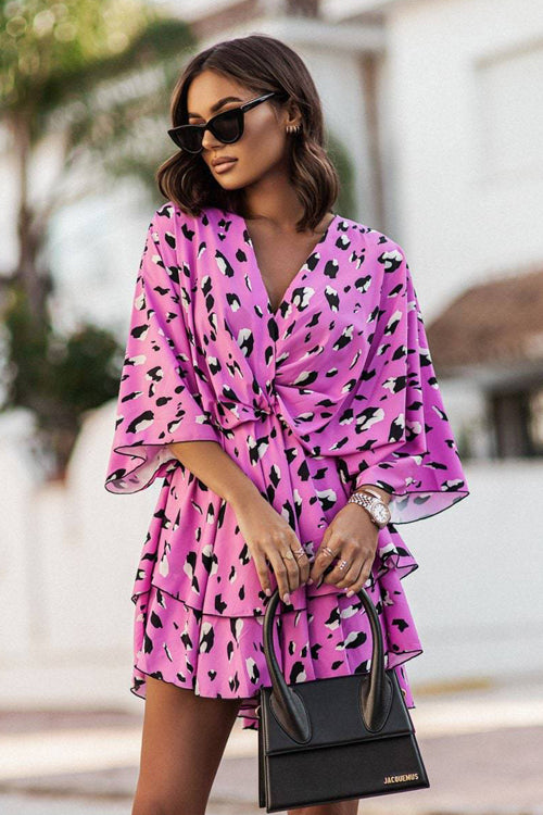 Bring Your Love Print Layered Mini Dress - 4 Colors