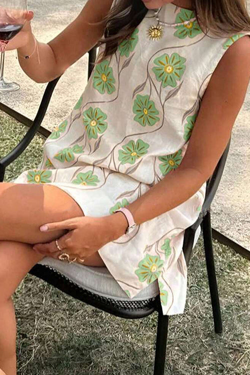Chic Ease Print Sleeveless Mini Dress - 3 Colors