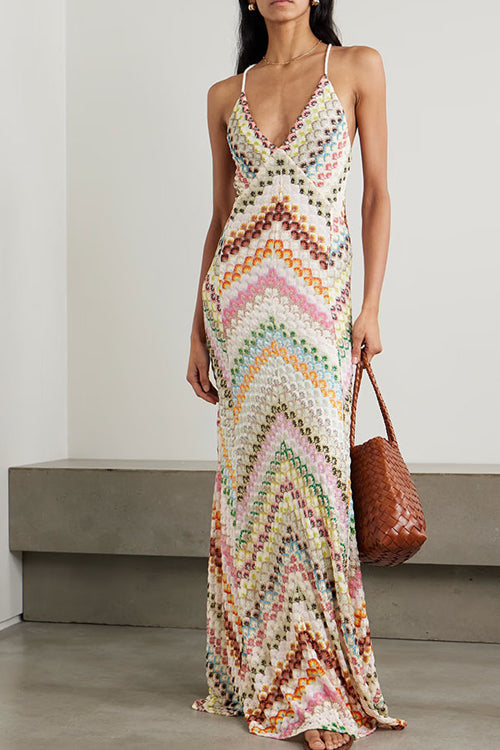 Favorite Icon Print Open Back Maxi Dress - 2 Colors