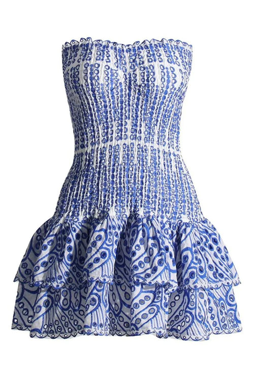 Sweet Like You Pleated Mini Dress - Blue