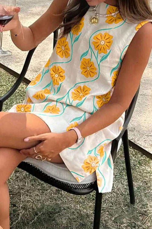 Chic Ease Print Sleeveless Mini Dress - 3 Colors