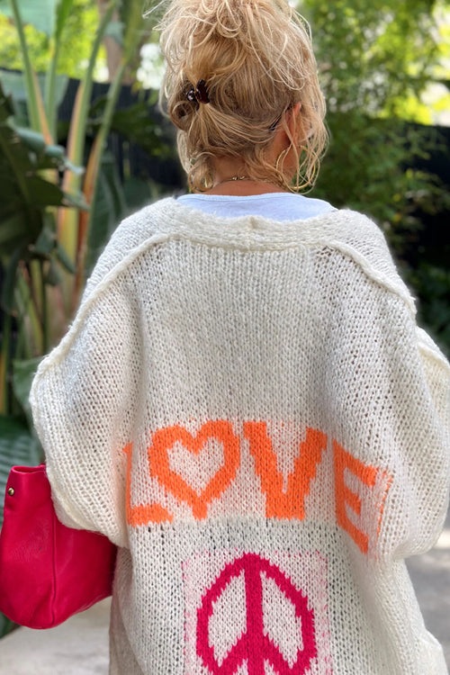 Love And Peace Knit Cardigan - 5 Colors