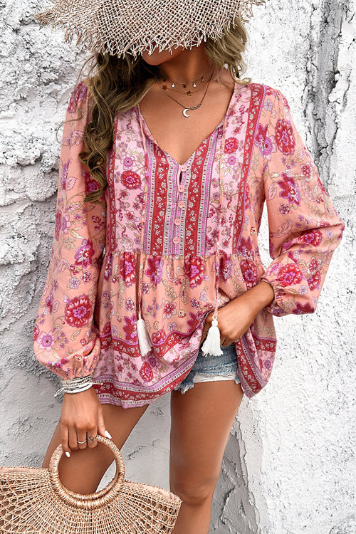 All In Boho Print Long Sleeve Top - 3 Colors