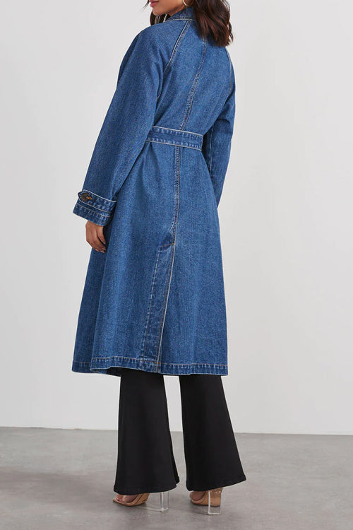 Elevated Weather Belt Denim Coat - 2 Colors