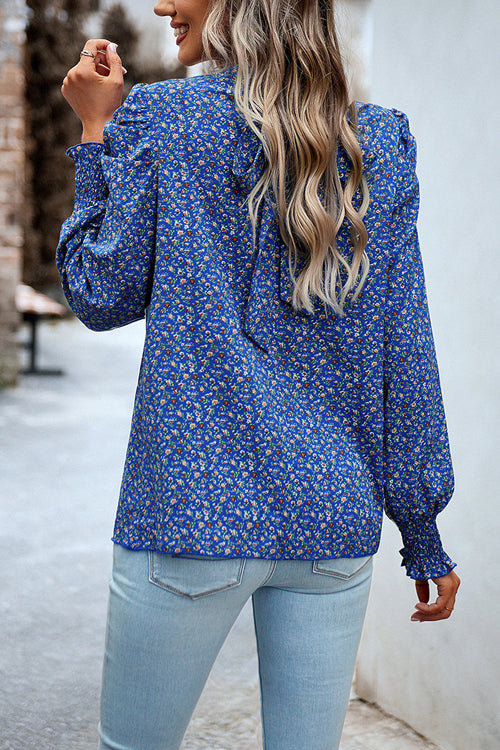 Certain Love Print Statement Sleeve Smocked Top - 5 Colors