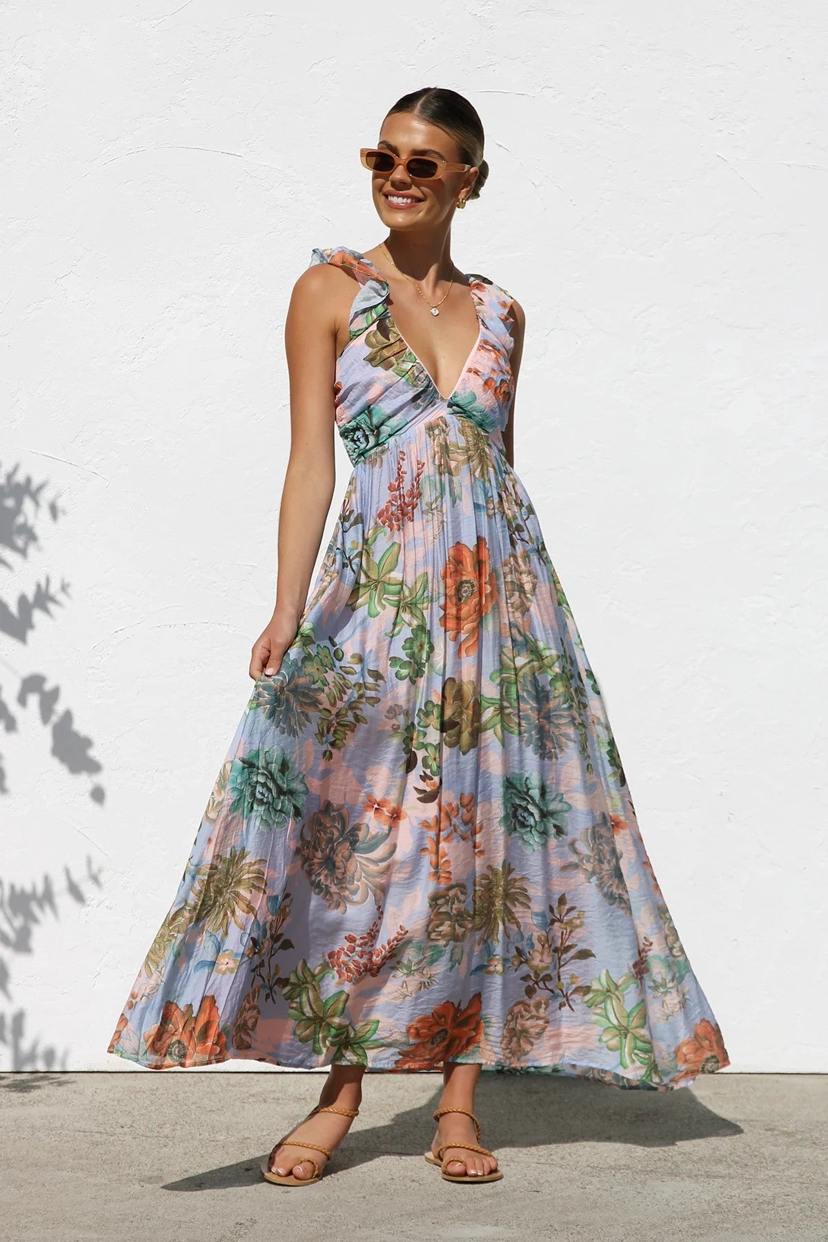 Sweet At Heart Floral Print Maxi Dress - 5 Colors