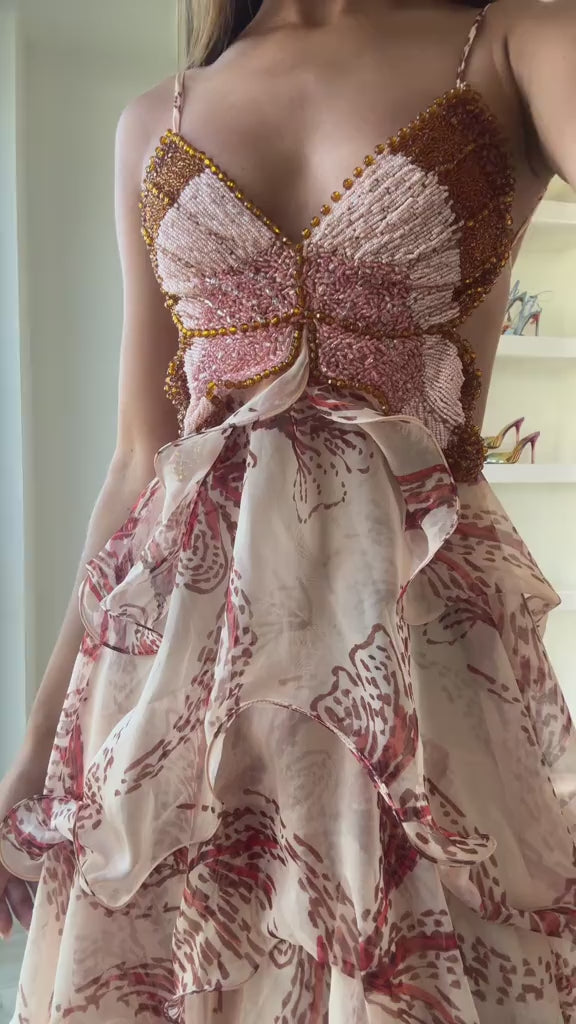 Let There Be Romance Butterfly Print Maxi Dress