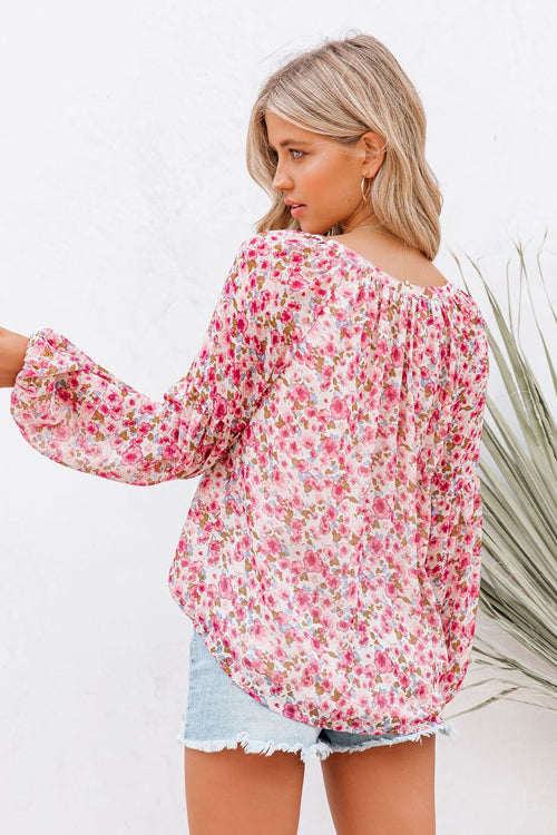 Best Blooms Floral Print Chiffon Top - 3 Colors