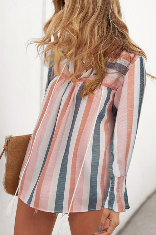 Need You More Colorful Striped Smocked Top