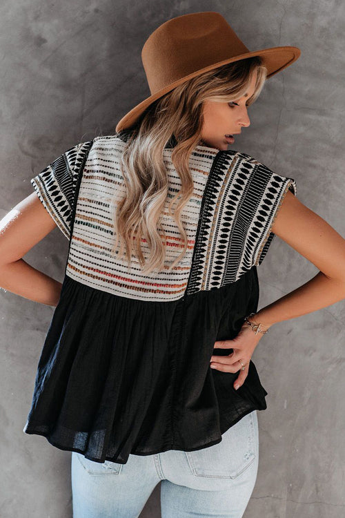 Preorder-Keep Dreamin' Tassel Boho Embroidered Top - 2 Colors