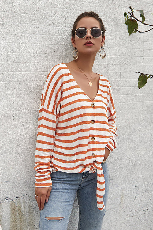 Dreaming of Vacay Striped Button-Up Top - 4 Colors