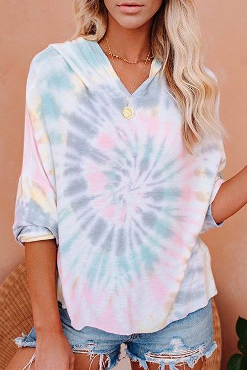 Having Fun Tie-Dye Long Sleeve Hoodie