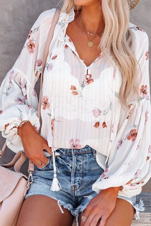 On The Breeze Floral Printed Top - 2 Colors