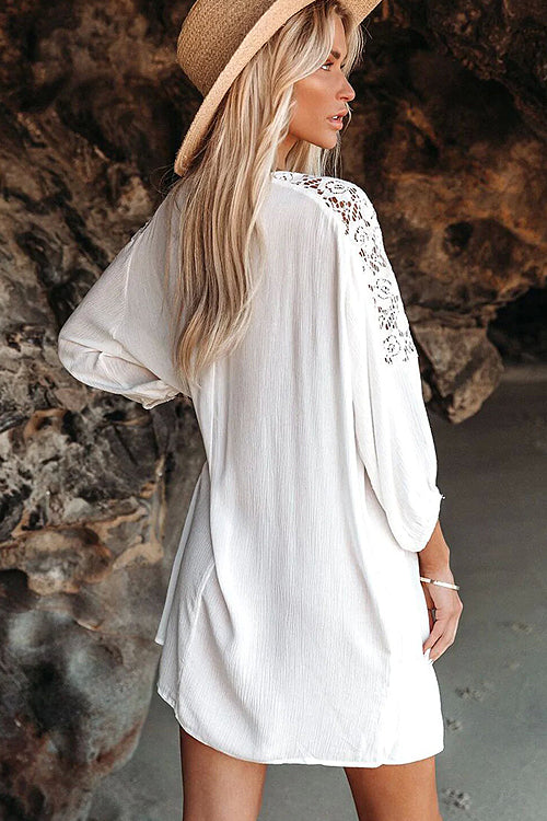 By Your Side Lace Cover-Up Mini Dress By Your Side Lace Cover-Up Mini Dress