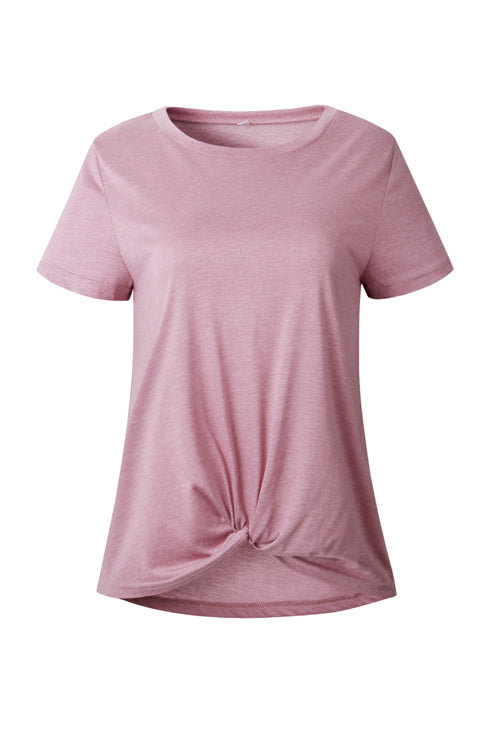 Basics Essential Pure Color Knotted Tee - 3 Colors