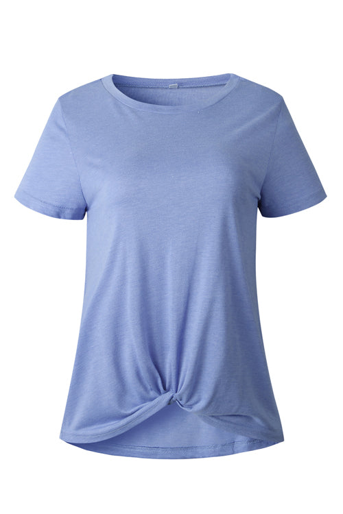 Basics Essential Pure Color Knotted Tee - 3 Colors