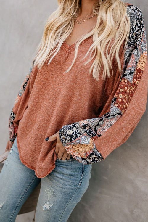 Hidden Garden Boho Chiffon Sleeve Blouse