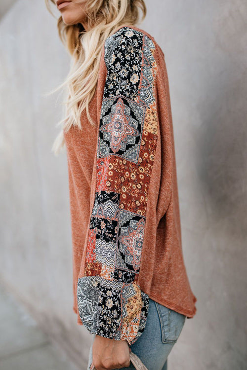 Hidden Garden Boho Chiffon Sleeve Blouse