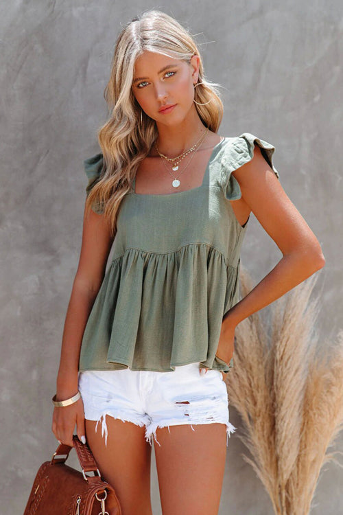 Just Be Yourself Cotton Babydoll Sleeveless Top - 3 Colors