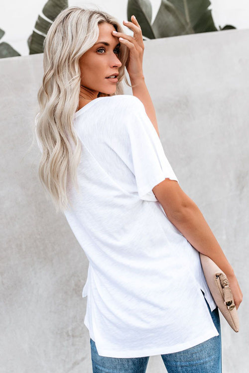 Basics Essential Cotton V-neck Tee - 3 Colors