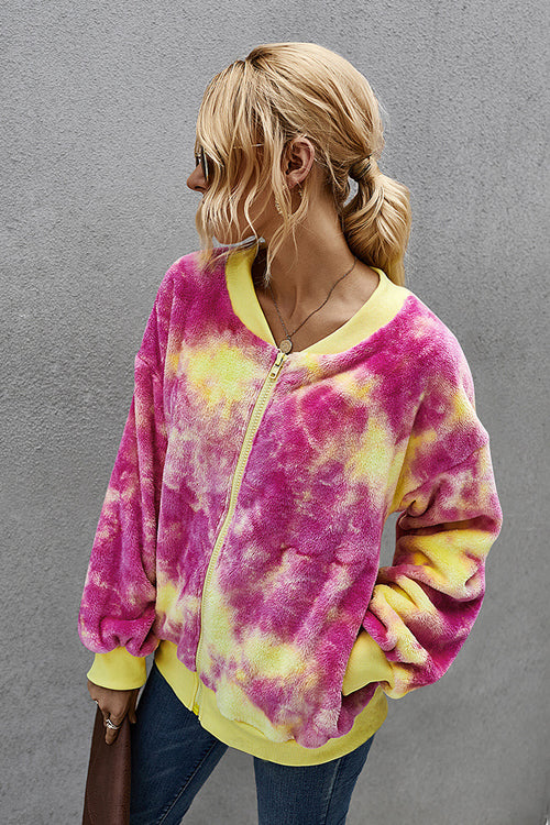 Ready For Fall Tie-Dye Fluffy Jacket - 4 Colors