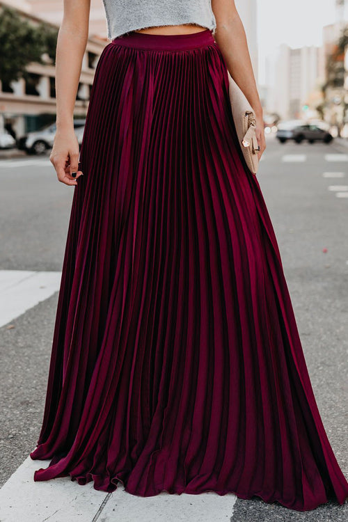 City View Pleated Maxi Skirt - 6 Colors