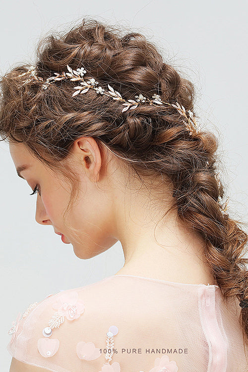 Crystal Floral Hairband&Hairpins