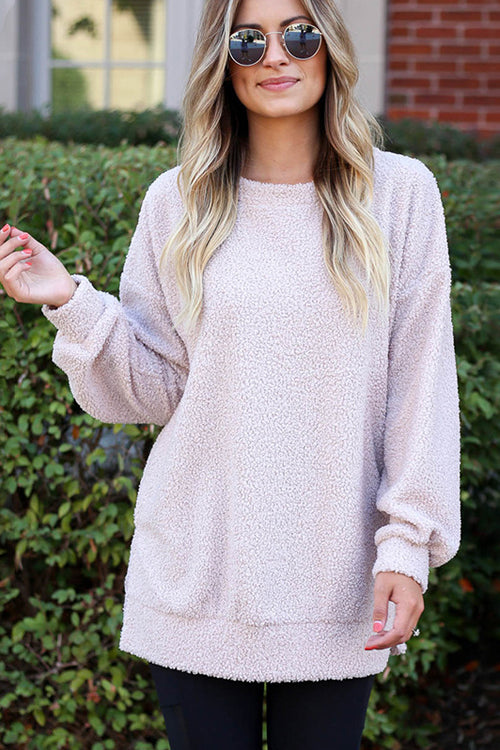 Warming Up Fluffy Long Sleeve Top - 2 Colors