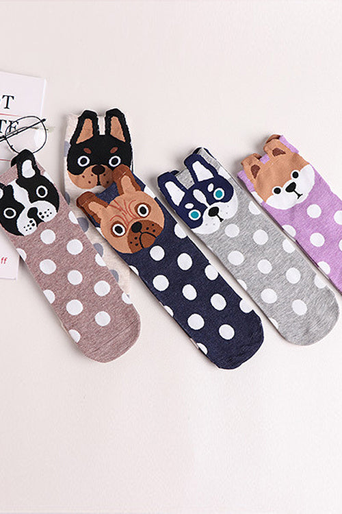 Lovely Puppy Animal Cotton Socks