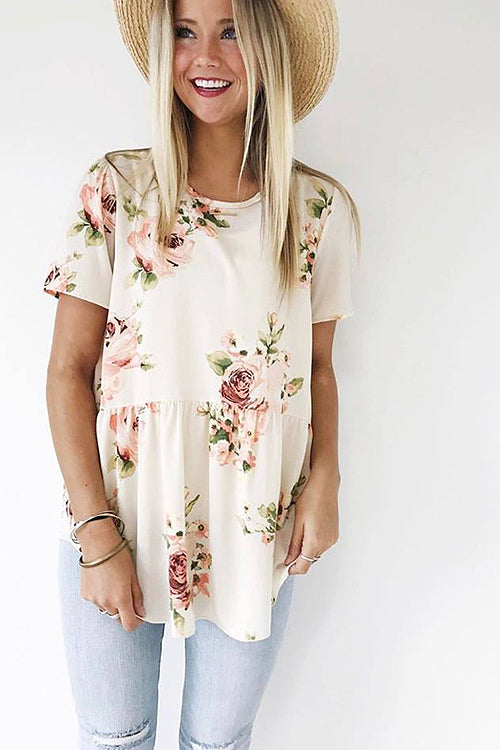 Pleasant Surprise Floral Print Tee - 4 Colors