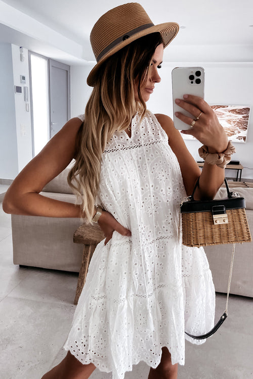 Let Them Know Lace Crochet Mini Dress