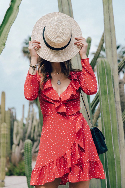 Polk Dot Ruffle Dress