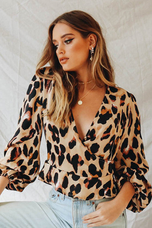 Teenage Dream Leopard Print Long Sleeve Shirt