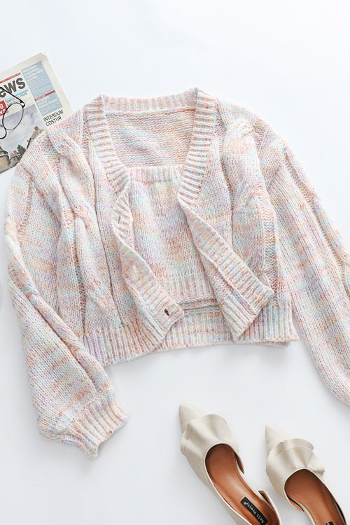 Getaway Weekend Colorful Knit Two-Pieces Sweater