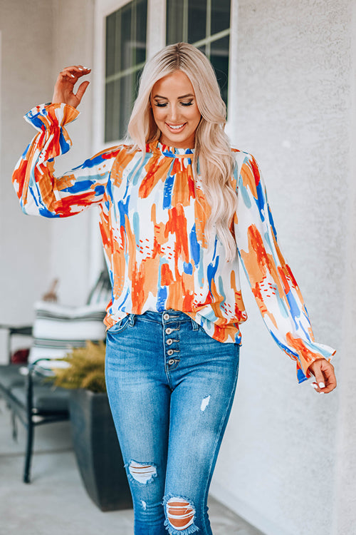 Take Your Joy Printed Long Sleeve Top