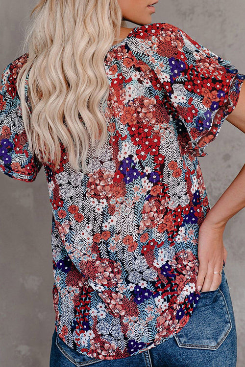 Blissful Getaway Floral Print Button-Up Top - 6 Colors