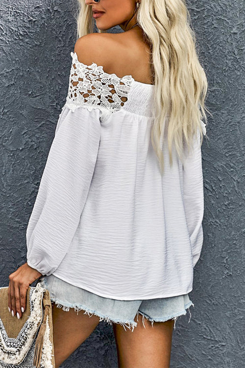 Elegant Outlook Lace Off The Shoulder Top - 3 Colors