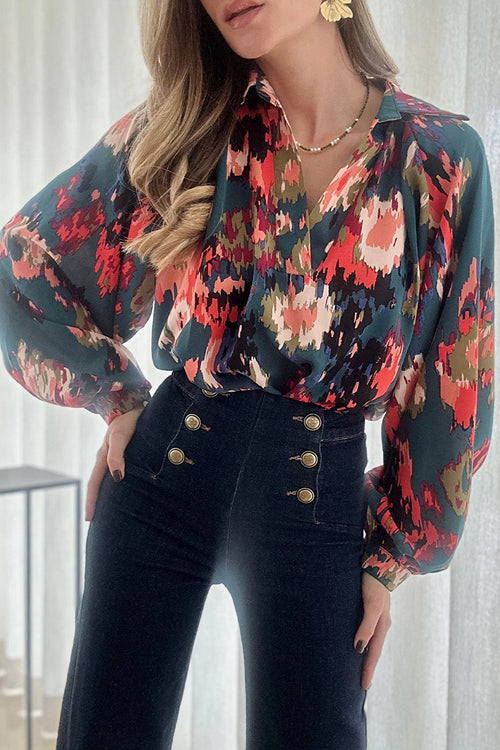 Never Been Better Floral Print Statement Sleeve Top - 4 Colors