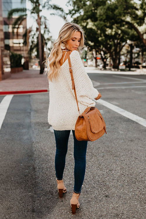 Loving Embrace V-Neck Knit Sweater